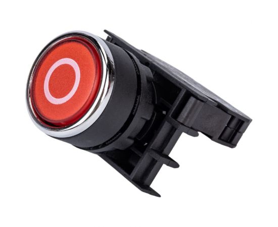 Нажимная кнопка Emas круглая красная с маркировкой 0 B200DKO 