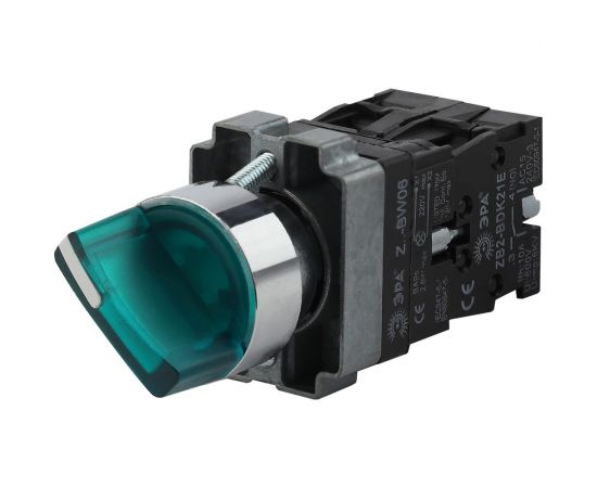 Переключатель ЭРА, LAY5BK2365 2 положения зеленый 20/200/3200 Б0045690 