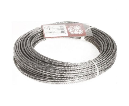 Стальной трос Стройбат в оболочке PVC 2/3 мм, 30 м 24951 