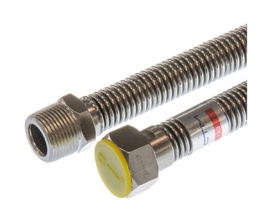 Подводка для газа СТМ ГАЗ сильфонная, 3/4"", гайка-штуцер, 60 см CGHM3406 
