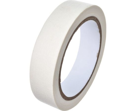 Малярная клейкая лента КОРДЛЕНД белая, 25 мм, 125 мкм, 30 м SCO-00377 