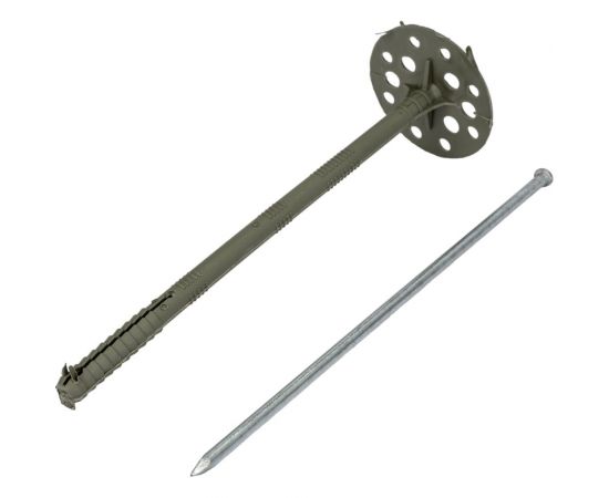 Дюбель для утеплителя с металлическим гвоздем Стройбат 10x200 25 шт 127640 – изображение 2