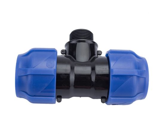 Компрессионный переходной тройник VALFEX ПНД, с наружной резьбой, 32-3/4""-32 1210023203432 – изображение 2