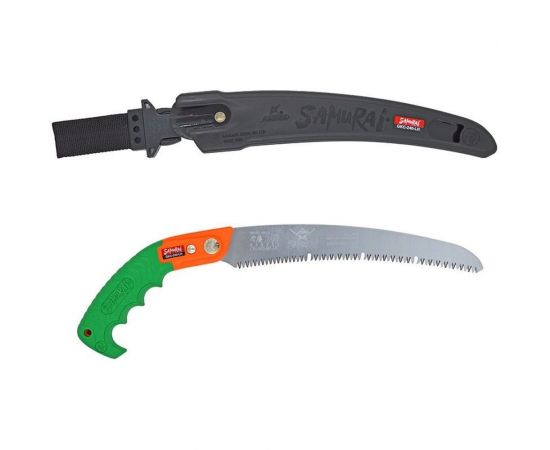 Пила самоочищающаяся изогнутое полотно в чехле, с поясным креплением SAMURAI GKC-240-LH – изображение 2
