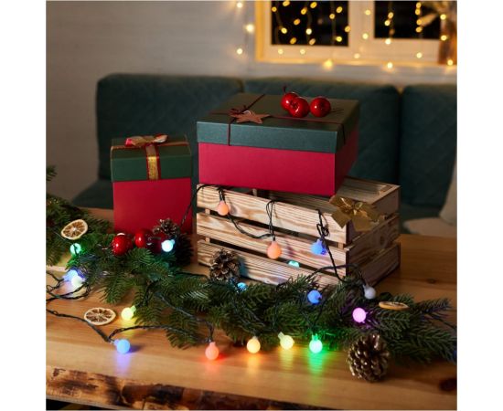 Гирлянда Neon-Night Мультишарики d=18мм, 5м, темно-зеленый ПВХ, 30LED RGB 303-549 – изображение 2