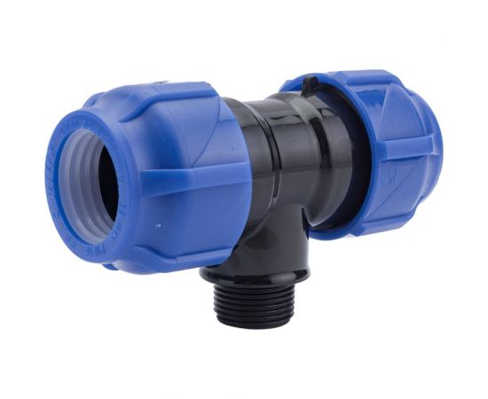 Компрессионный переходной тройник VALFEX ПНД, с наружной резьбой, 32-3/4""-32 1210023203432 – изображение 3