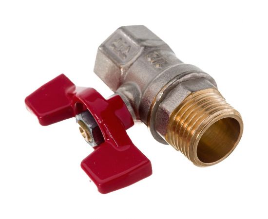 Кран шаровой RTP латунный, вн/нар., PN 25, ручка бабочка, G 1/2 34885 – изображение 3