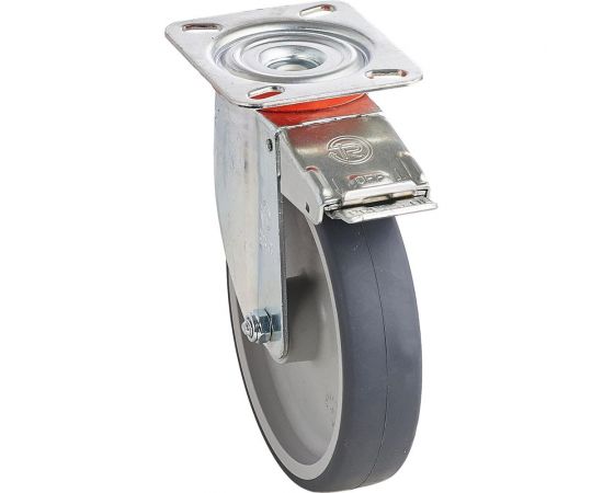 Колесо с вращающейся опорой, пластиной крепления и передним тормозом (80 мм; 70 кг) Tellure rota 716601 – изображение 4