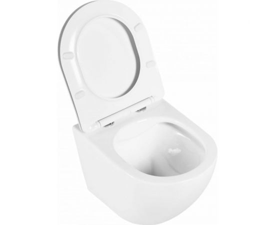 Подвесной унитаз BelBagno UNO безободковый с сиденьем Soft Close BB3105CHR/SC – изображение 4