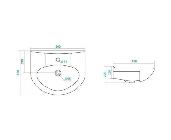 Умывальник SANTEK КАННЫ-50 1.WH11.0.243 мебельный 00000046585 – изображение 5