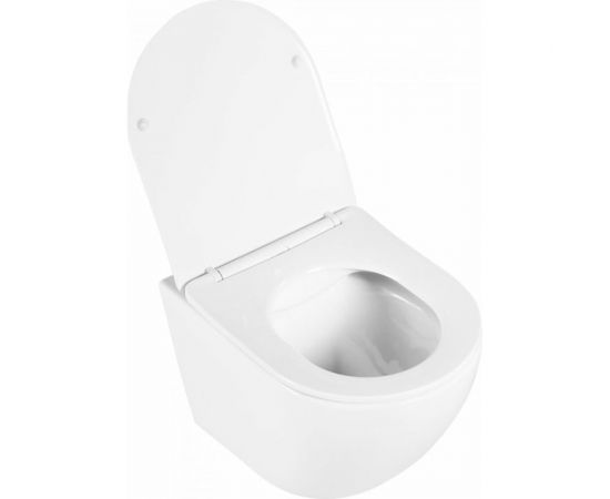 Подвесной унитаз BelBagno UNO безободковый с сиденьем Soft Close BB3105CHR/SC – изображение 6