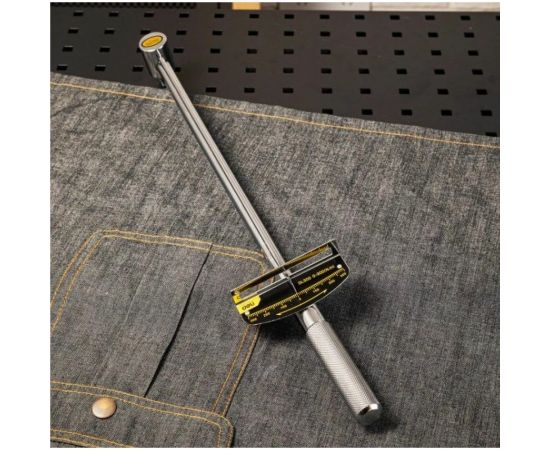 Динамометрический ключ DELI DL300 0-300 нм, 1/2"", длина 480 мм, головка Cr-V, противоскользящая рукоятка 104459 – изображение 6