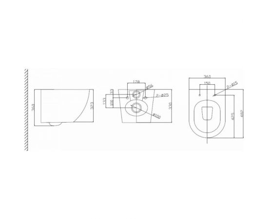 Подвесной унитаз BelBagno UNO безободковый с сиденьем Soft Close BB3105CHR/SC – изображение 7