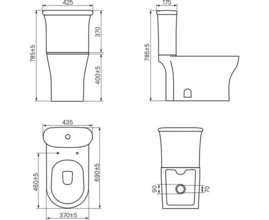 Унитаз-компакт IDDIS Sena ободковый SEN2DSEi24 – изображение 9