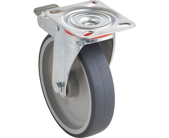 Колесо с вращающейся опорой, пластиной крепления и передним тормозом (80 мм; 70 кг) Tellure rota 716601 – изображение 10