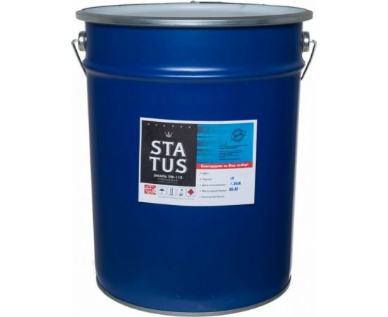 Краска атмосферостойкая Радугамалер STATUS ПФ-115 белая 20 кг 4640000600174 