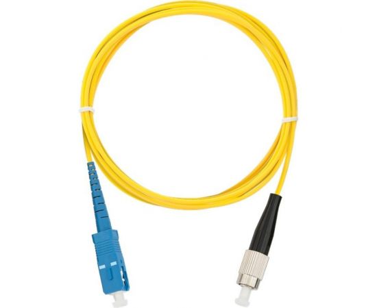 Переходной волоконно-оптический шнур NIKOMAX желтый, 2м NMF-PC1S2C2-SCU-FCU-002 