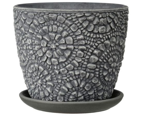 Горшок ООО КОМПОЗИТ Камешки серый бутон №3. КБ-Б3-222-22 