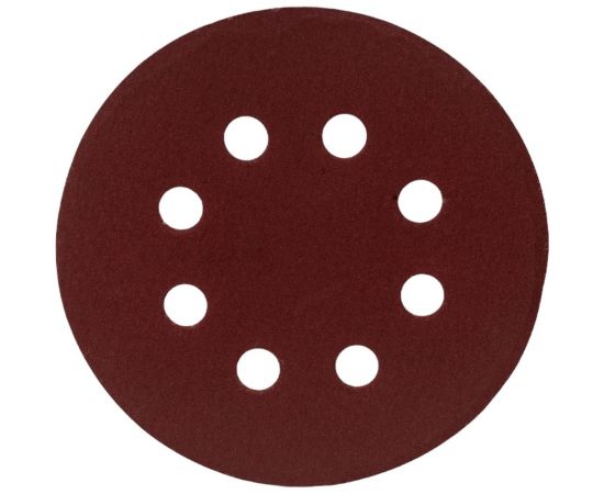 Круги шлифовальные алюминий-оксидные 125 мм, 5 шт, Р400, под липучку, 8 отверстий MOS 39841М 