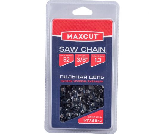 Цепь (91LV-52E; 3/8; 1,3; 52 звена; блистер) MAXCUT 086321052 