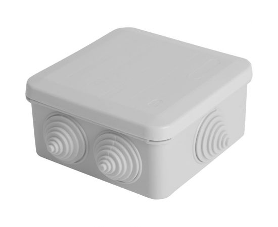 Разветвительная коробка уравнивания потенциалов STEKKER (КУП) 85*85*40мм, 6 вводов, IP44, светло-серая, EBX20-36-44 (GE41360) 39996 
