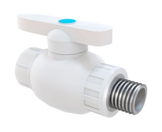 Кран шаровой RTP полнопроходной, с наружной резьбой на выходе, D25х3/4 мм 21517 