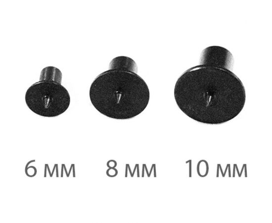 Кернеры наколки для мебельных шкантов ПЕТРОГРАДЪ D 6,8,10мм по 2 штуки М00014243 