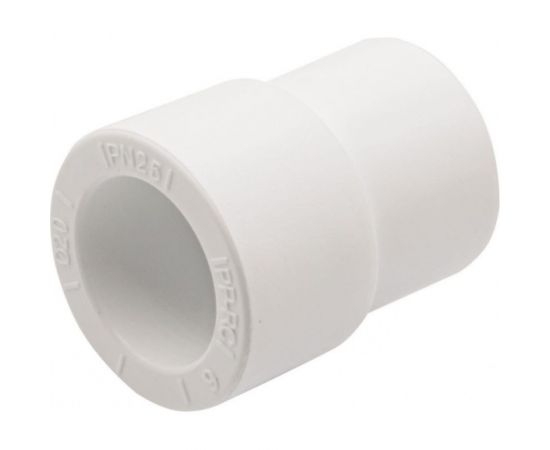 Переходная муфта VRT 25/20, наружная/внутренняя, EVER plast, белый 537521 