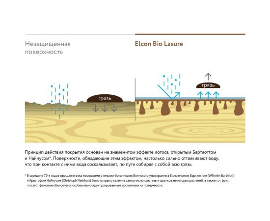 Водоотталкивающая пропитка Elcon Bio Lasure для защиты дерева до 15 лет, антисептик (орех; 0.9 л) 00-00461942 – изображение 11