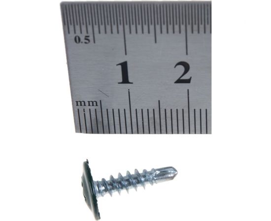 Саморез Tech-Krep ШСММ сверло 4,2х16 темно-зеленый KP RAL 6005 20 шт, пакет 125490 – изображение 2