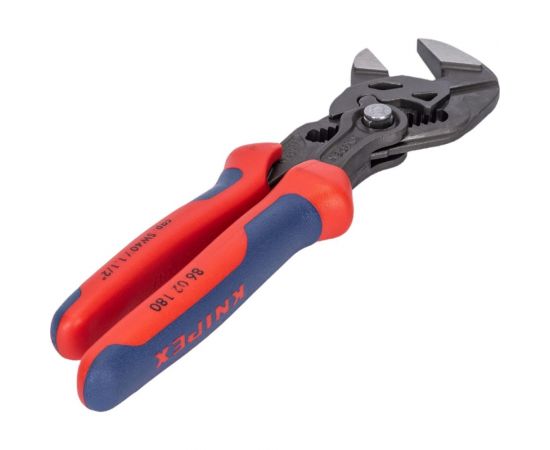Переставные клещи-ключ Knipex 180 мм, 40 мм (1 1/2""), серые, 2К ручки, KN-8602180SB – изображение 2