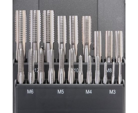 Набор метчиков Ruko М3-М12 мм HSSE-Co5 21пр 245001ERO – изображение 3