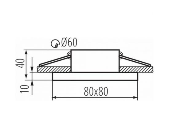 Встраиваемый светильник KANLUX для ванной комнаты FLINI IP44 DSL-W/ 33121 – изображение 3