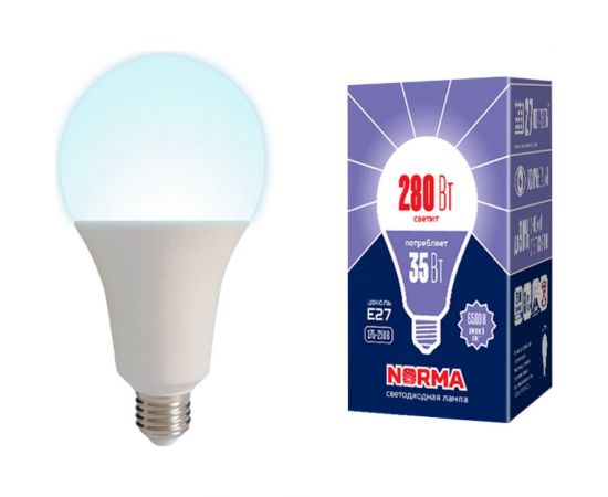 Светодиодная лампа Volpe LED-A95-35W/6500K/E27/FR/NR Форма ""A"", матовая Серия Norma UL-00005609 – изображение 3