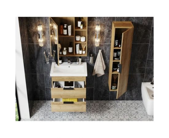 Подвесная тумба с раковиной Onika ЛЕГРАН 60.13 дуб галифакс 106117 – изображение 4