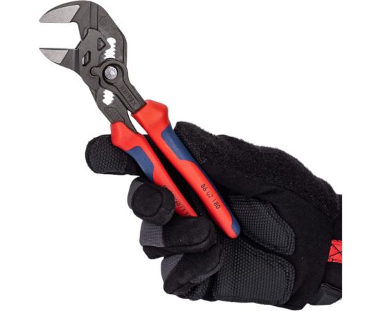Переставные клещи-ключ Knipex 180 мм, 40 мм (1 1/2""), серые, 2К ручки, KN-8602180SB – изображение 4