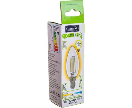 Светодиодная лампа General Lighting Systems FIL Свеча CS-7W-E14-2700 646500 – изображение 4