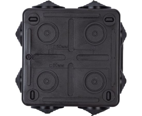 Распределительная коробка Ruvinil ОП 100х100х50мм откидная крышка УХЛ1 IP54 черный 67045Ч – изображение 4