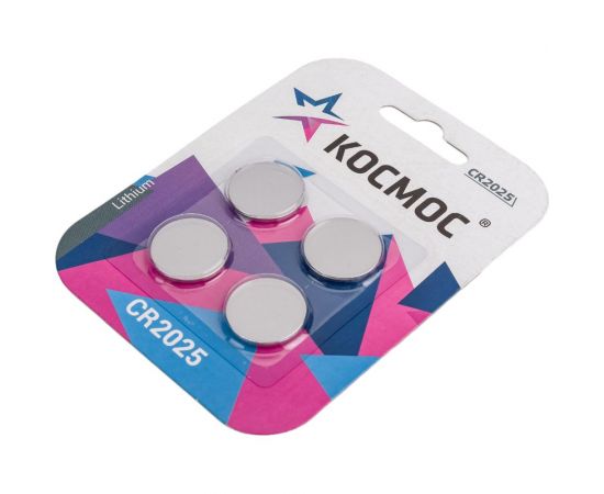 Элемент питания КОСМОС CR2025 3V Lithium 4BL, KOC2025BL4 – изображение 4