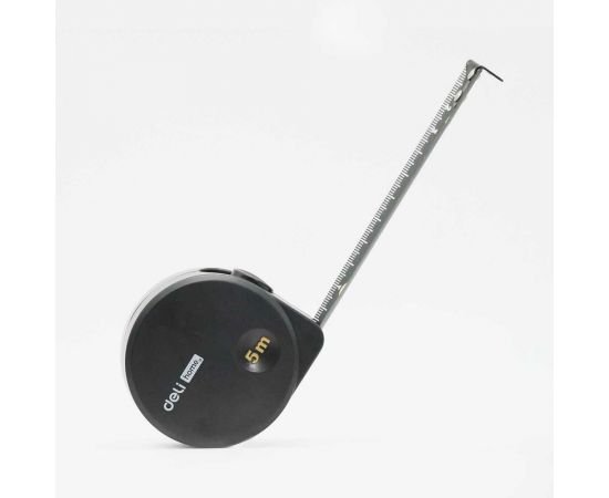 Рулетка DELI Home Series Black HT8519 5 м, 19 мм, эксклюзивный дизайн, корпус высококачественный Софт-тач пластик 104619 – изображение 4