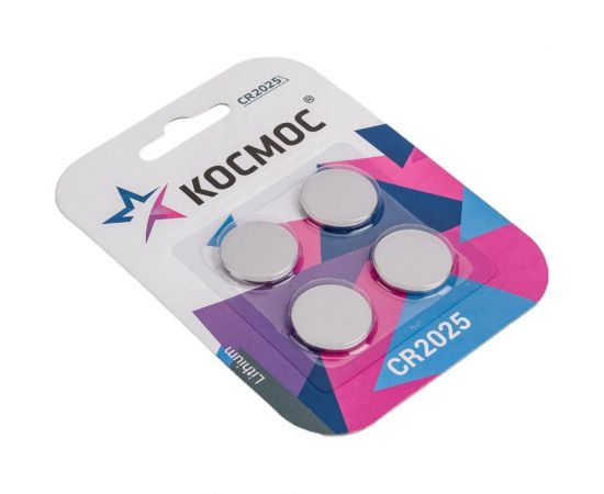 Элемент питания КОСМОС CR2025 3V Lithium 4BL, KOC2025BL4 – изображение 5