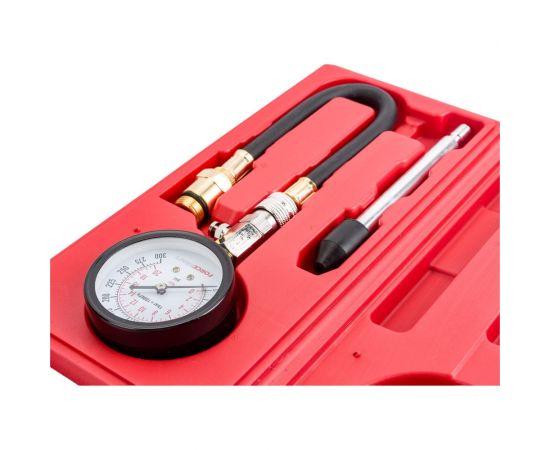Индикатор компрессии бензинового двигателя Forcekraft Profi FK-903G7 3 предмета, в кейсе 50491 – изображение 5
