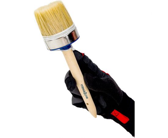 Круглая кисть Управдом натур. щетина, комбинированная обойма, деревянная ручка 4100000525 – изображение 5