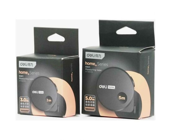 Рулетка DELI Home Series Black HT8519 5 м, 19 мм, эксклюзивный дизайн, корпус высококачественный Софт-тач пластик 104619 – изображение 6