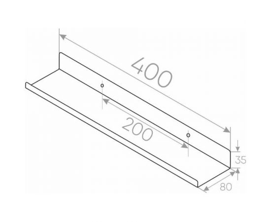 Полка MY SPACE 2 черный муар SH-400B – изображение 6