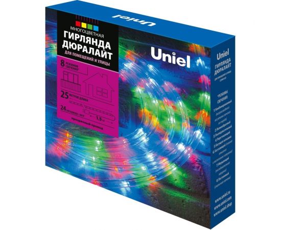 Светодиодная гирлянда Uniel Дюралайт ULD-D50 25M/С08 IP44 MULTI UL-00008574 – изображение 7