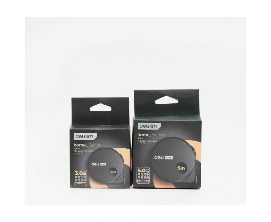 Рулетка DELI Home Series Black HT8519 5 м, 19 мм, эксклюзивный дизайн, корпус высококачественный Софт-тач пластик 104619 – изображение 7