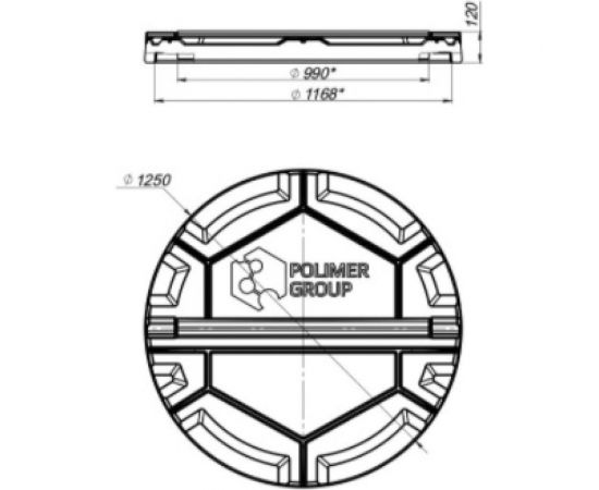 Крышка колодца POLIMER GROUP Роса серый DKS6 – изображение 7