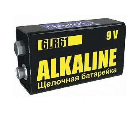 Батарейка General Lighting Systems GBAT-6LR61 щелочная (тип крона) 1pc/shr (1/10/240) 800555 
