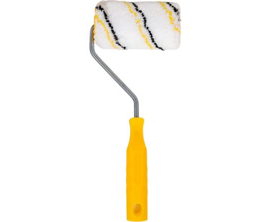 Малярный валик РемоКолор с рукояткой Микрофибра, ось 6мм, D40мм, 100мм, красная рукоятка, 04-2-610 